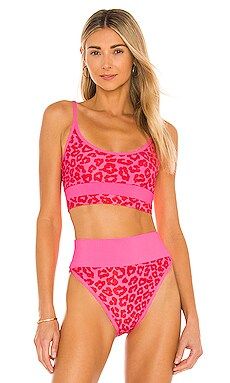 BEACH RIOT Eva Bikini Top in Famous Famous High Risk Red Leopard from Revolve.com | Revolve Clothing (Global)