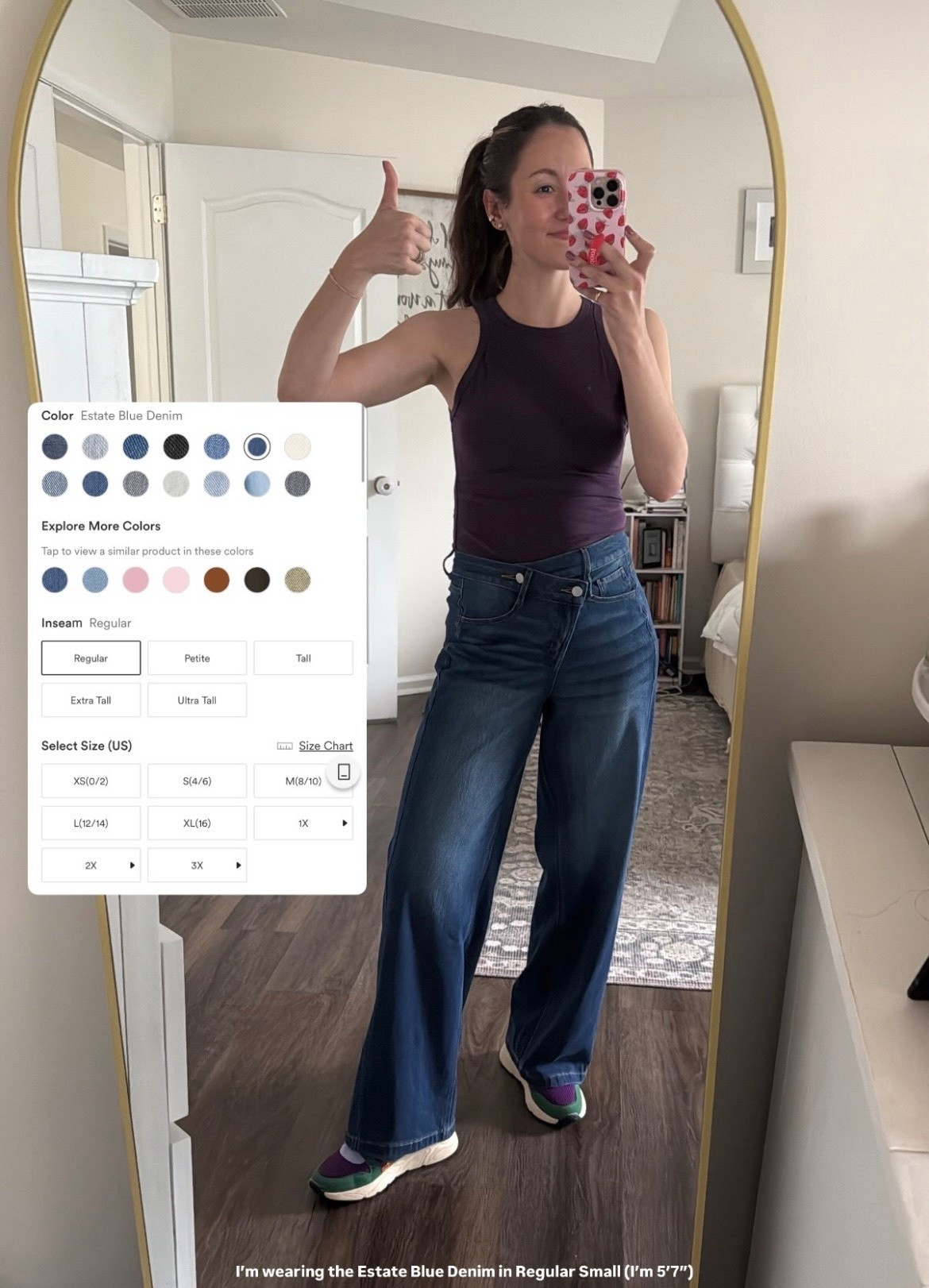 Low rise baggy jeans - I’m wearing the estate blue denim in regular small

#LTKootd #LTKSeasonal