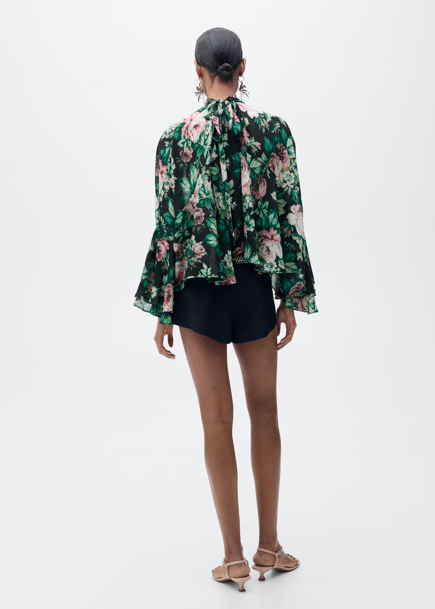 Floral-print turtleneck blouse | Mango (US/MX/AU)