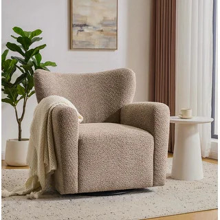 Christopher Knight Home - 360° Swivel Bouclé Wingback Accent Chair - Bed Bath & Beyond - 439636... | Bed Bath & Beyond