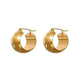 18K Gold Bulky Earrings,Earrings,Statement Earrings,Dangle Earrings,Chunky Earrings,Large Earrings,H | Amazon (US)