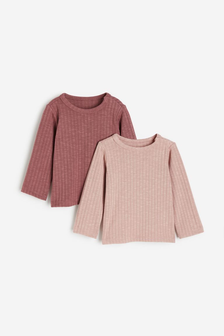 2-pack Ribbed Jersey Shirts | H&M (US + CA)