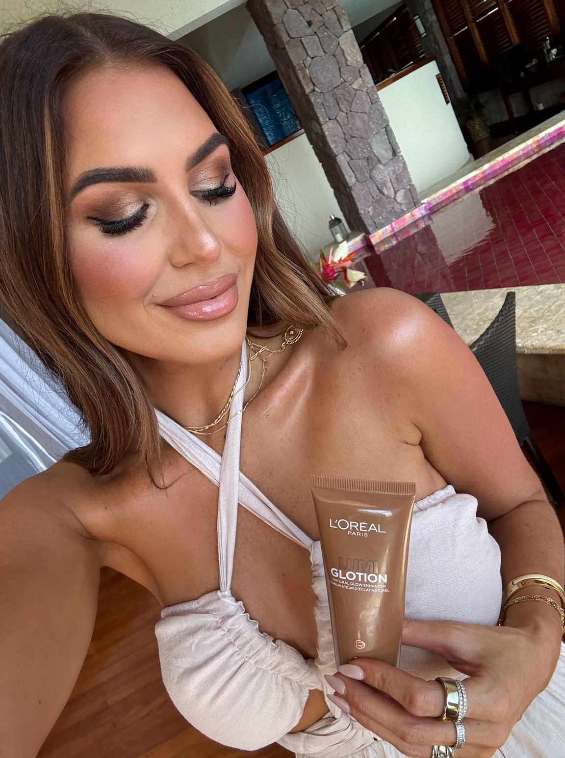 wearing shade medium in this body glow! the most stunning product and such a life changer ✨ 

 #LTKBeauty