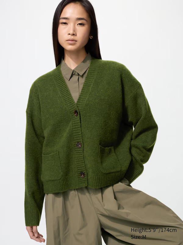 Souffle Yarn Short Cardigan | UNIQLO (US)