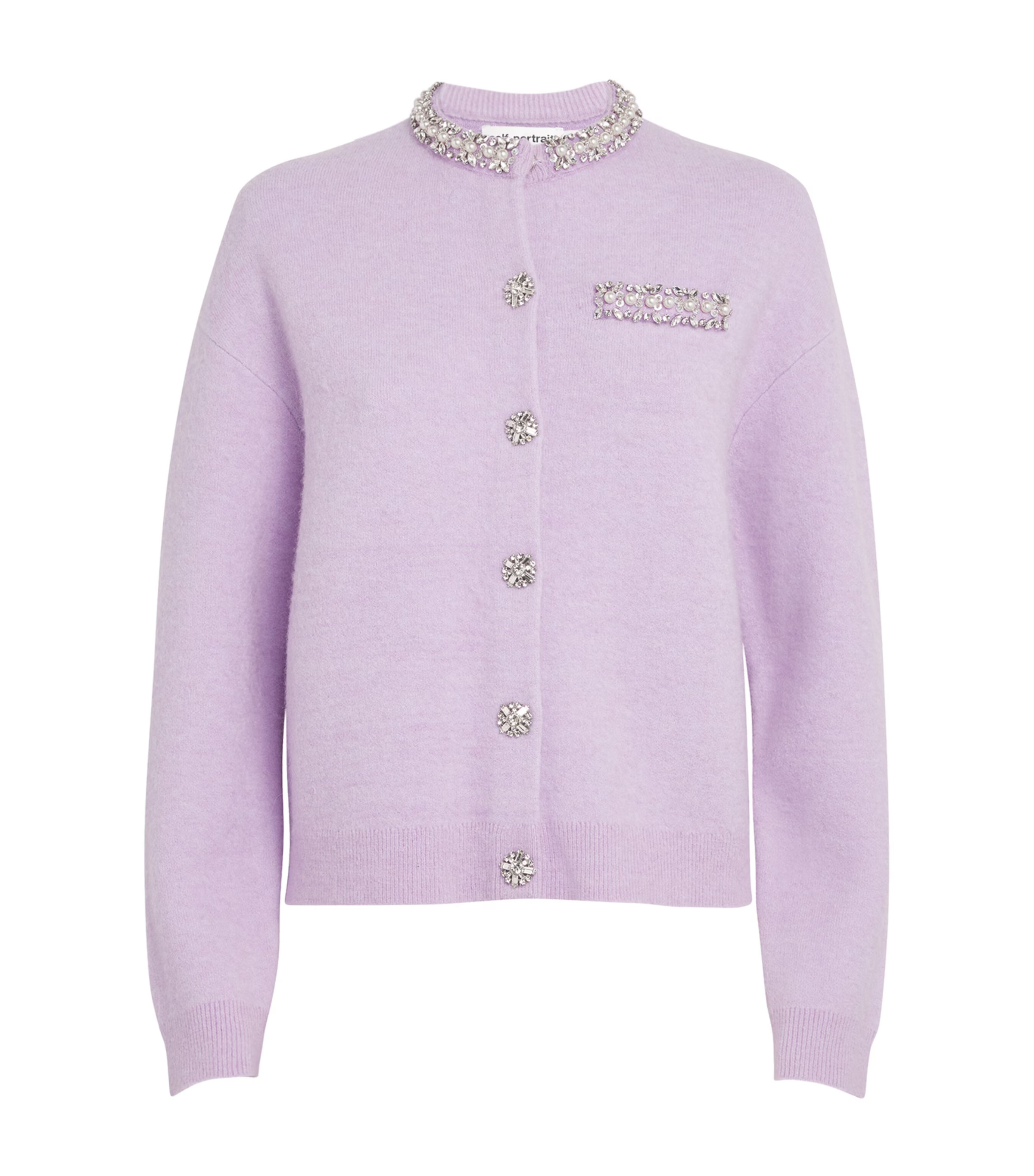 Purple Crystal-Embellished Cardigan | Harrods