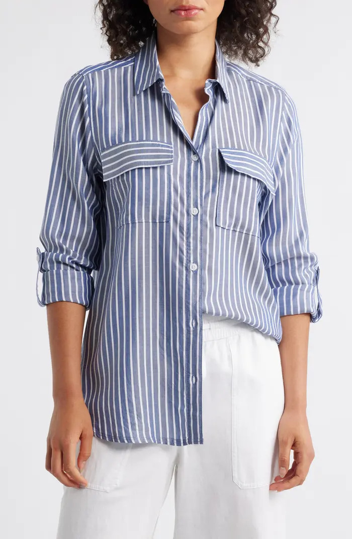 Farrah Stripe Button-Up Shirt | Nordstrom