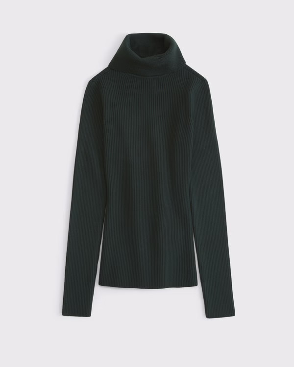LuxeLoft Slim Ribbed Turtleneck Top | Abercrombie & Fitch (US)