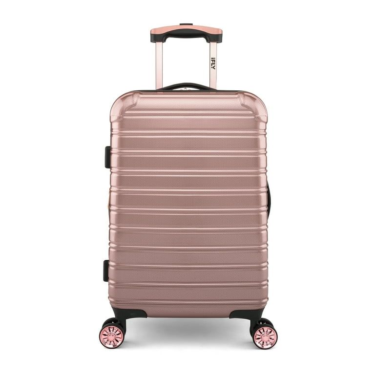 iFLY Hardside Fibertech Luggage 20" Carry-on Luggage, Rose Gold | Walmart (US)