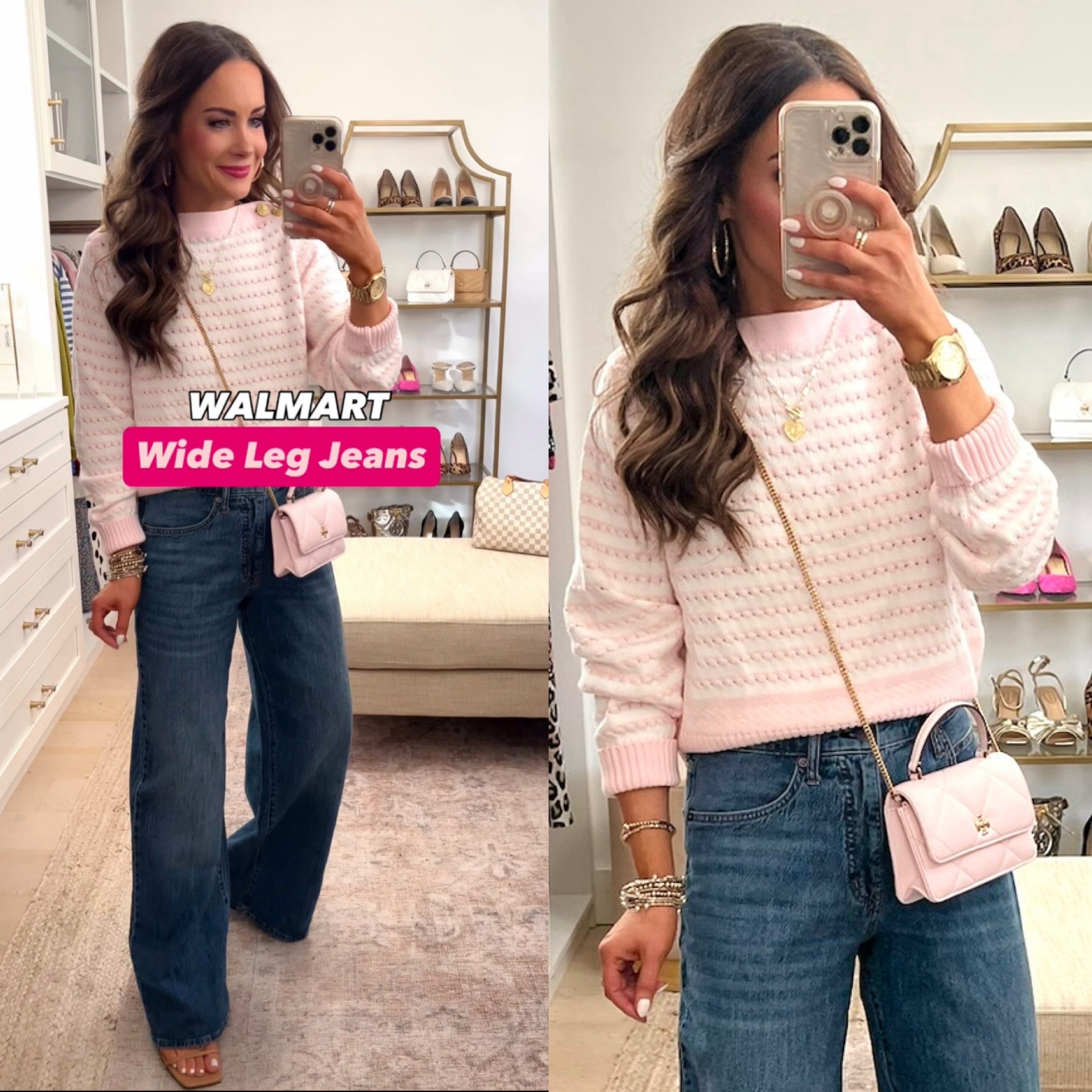 Hooray! Our favorite wide leg jeans are back at Walmart! Scroll to shop! Runs tts or size down if between. Follow for more! 💗