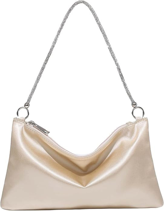 GORGLITTER Women's Satin Evening Handbag Wedding Prom Clutch Purse Party Formal Cocktail Clutches... | Amazon (US)