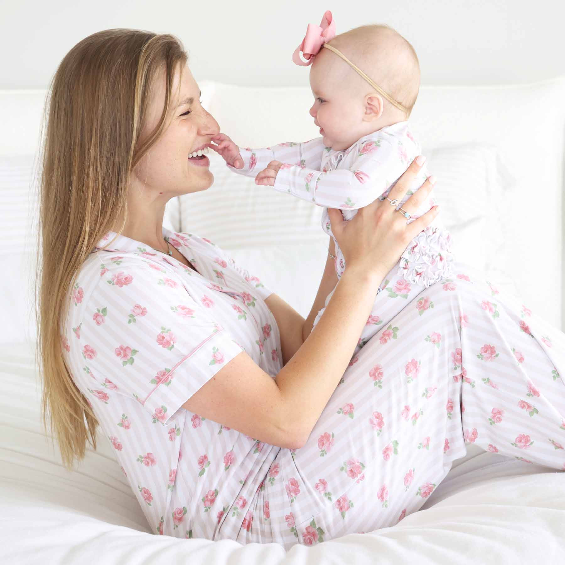 Women's Two Piece Flare Lounge Set | Rosy & Cozy | Caden Lane