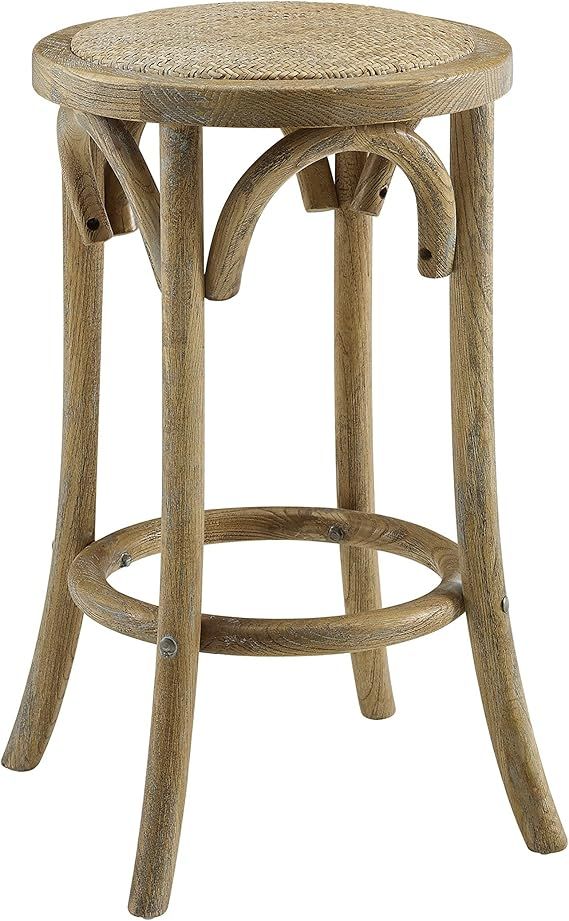 Bronwyn Natural Rattan Seat Backless Counter Stool by Linon | Amazon (US)