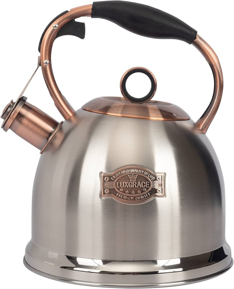 Whistling Stovetop Tea Kettle Food Grade Stainless Steel, Hot Water Fast to Boil for Stove Top-3.... | Amazon (US)