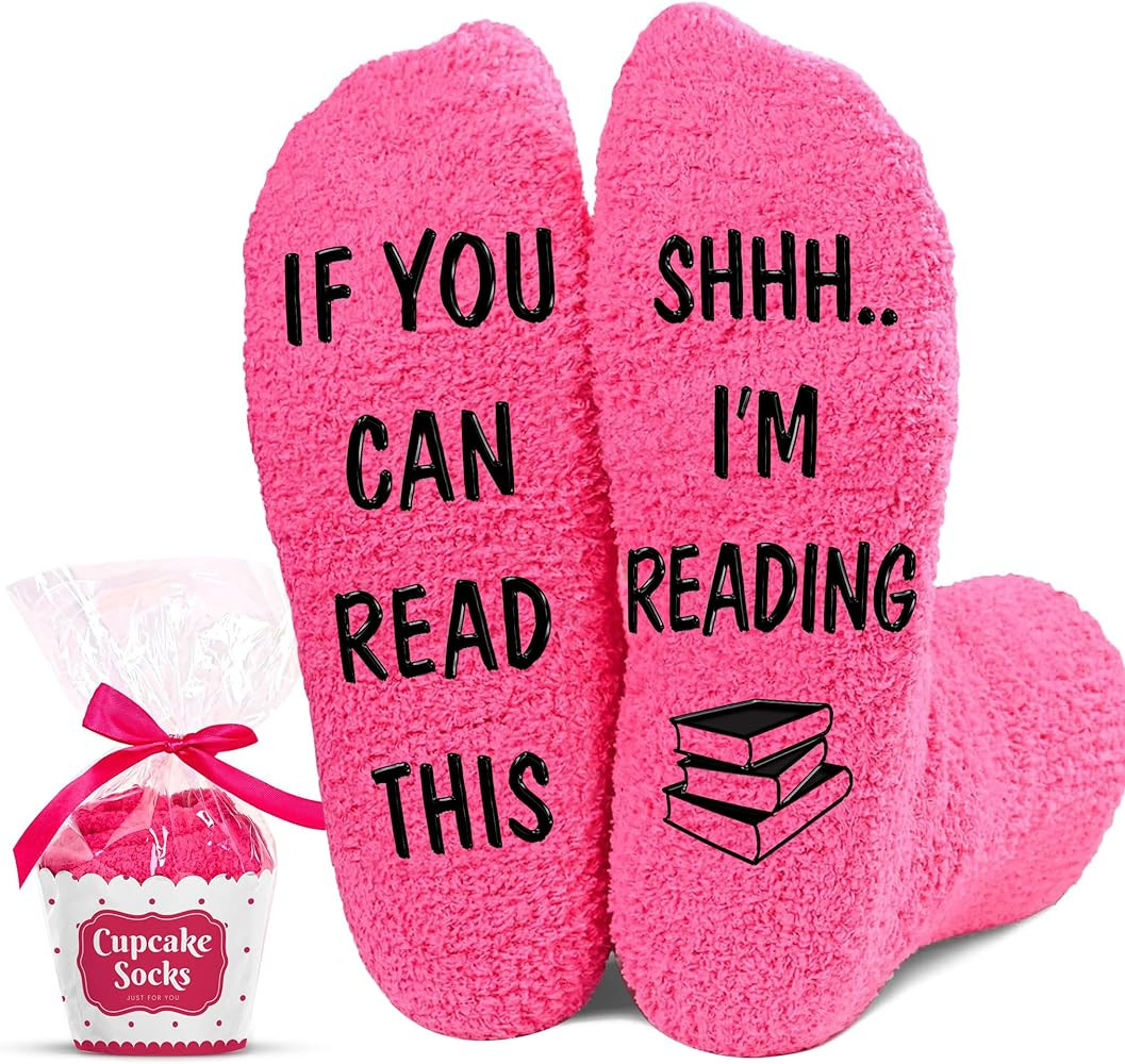 VICRAZY Book Lovers Gifts - Funny Socks for Book Lovers - Gift for Readers - Reading Stuff, Stock... | Amazon (US)