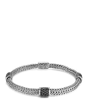 John Hardy Classic Chain Silver Lava Four Station Chain Bracelet with Black Sapphires | Bloomingdale's (US)