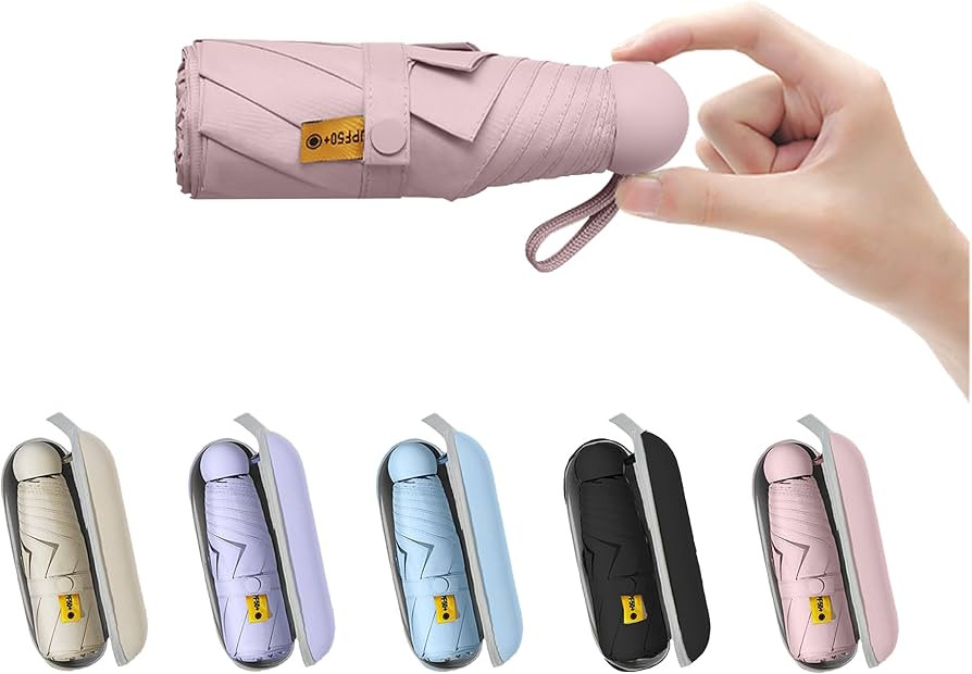 BAODINI Travel Mini Umbrella for Purse With Case-Small Compact UV Umbrella Protection Sun-Lightwe... | Amazon (US)