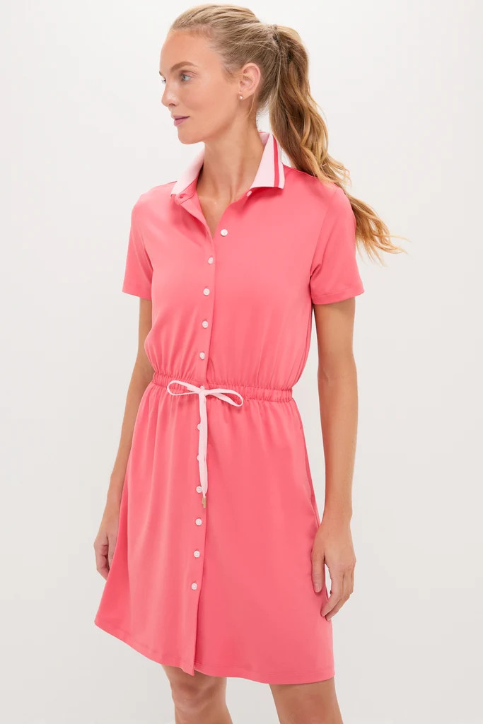 Coral Short Sleeve Performance Jersey Alcott Golf Dress | Tuckernuck (US)