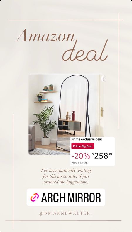 Black / Gold Arch Mirror is on sale! 20% off! I just ordered the largest one for our bedroom! Also great for the living room, dining, etc! 

#LTKxPrime #LTKhome #LTKsalealert