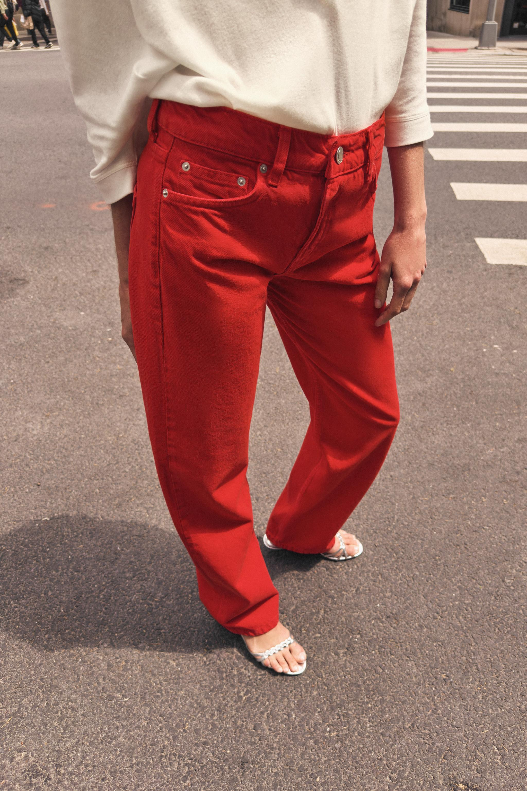 ZW COLLECTION MID-RISE STRAIGHT LEG JEANS | Zara US