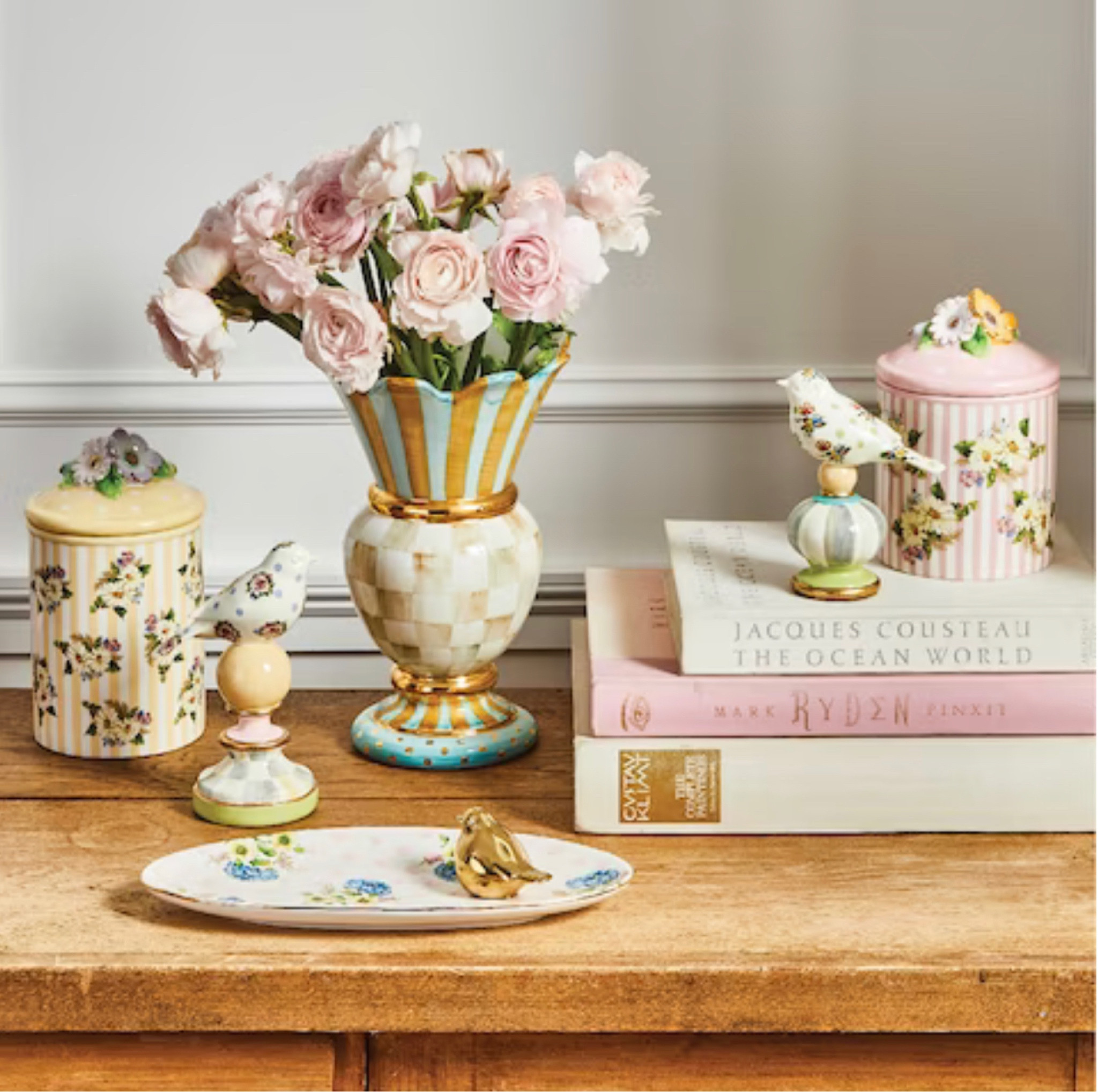 Spring has sprung! These gorgeous Mackenzie-Childs pieces will make a great addition to your spring home decor. 💐🪺 

#mackenziechilds #parchmentcheck #mackenziechildswildflowers #birds #birddecor #livingroom #kitchen #easter #spring 

#LTKSeasonal #LTKhome