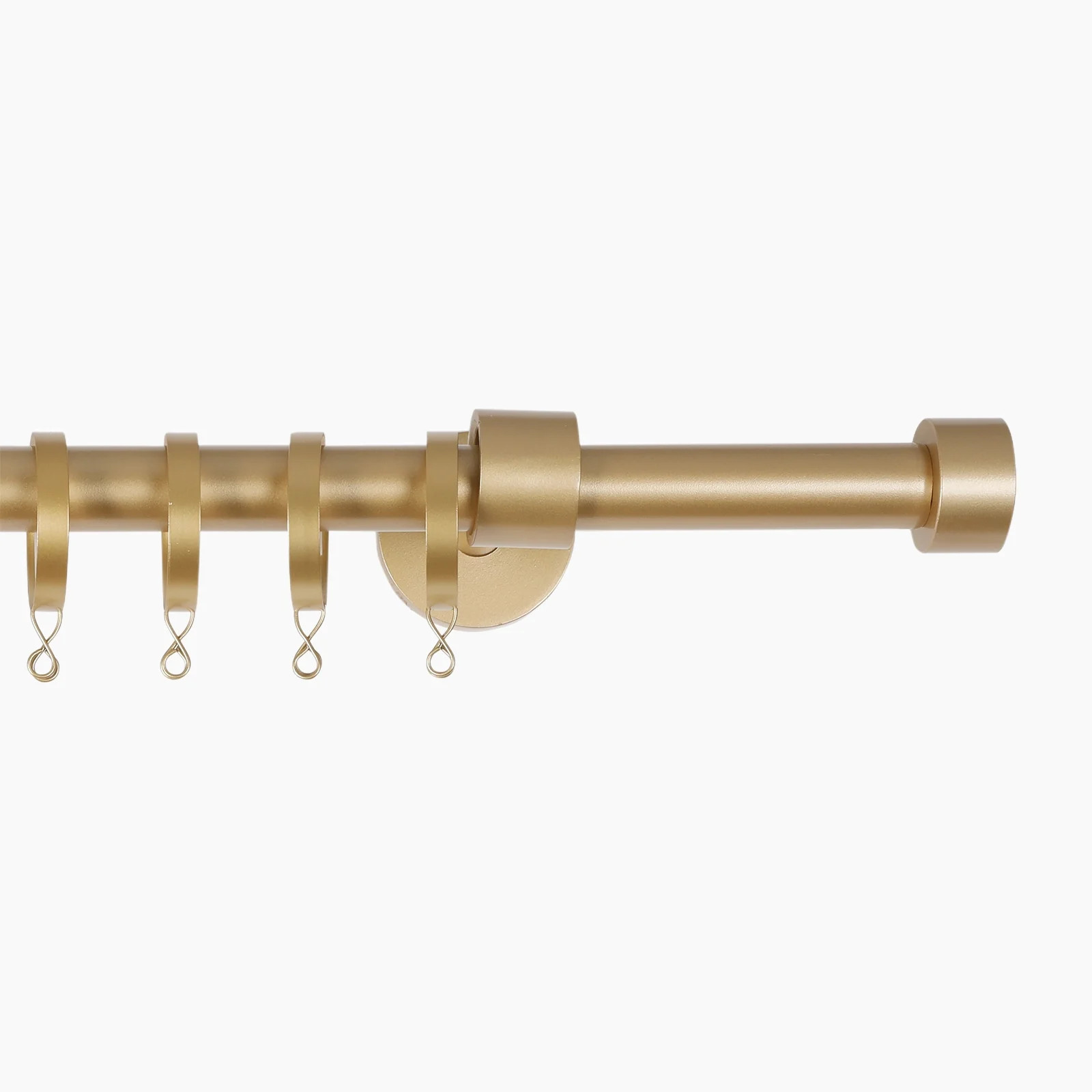 Lucas Adjustable Curtain Rod with Rings - Gold / Small 32-76 in length | TWOPAGES