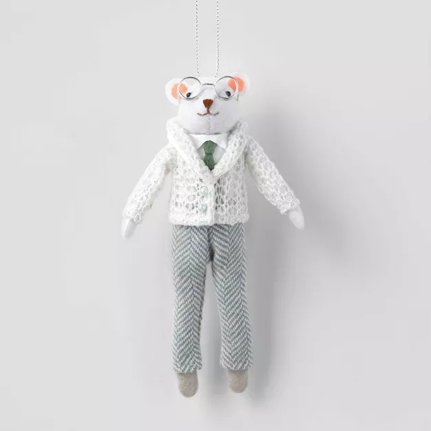 Fabric Dressed Bear in Sweater Christmas Tree Ornament - Wondershop™ | Target