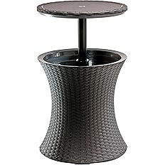 Keter Pacific Cool Bar Outdoor Patio Furniture and Hot Tub Side Table with 7.5 Gallon Beer and Wi... | Amazon (US)