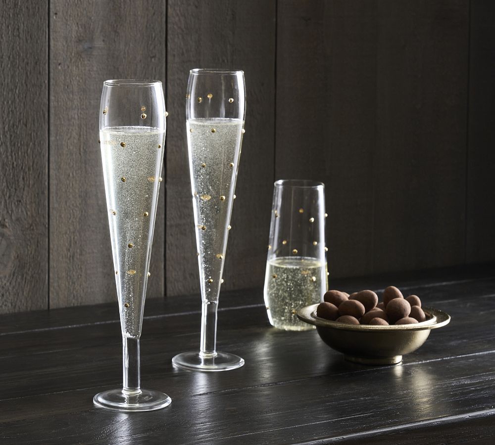 Confetti Celebration Flutes - Set of 4 | Pottery Barn (US)