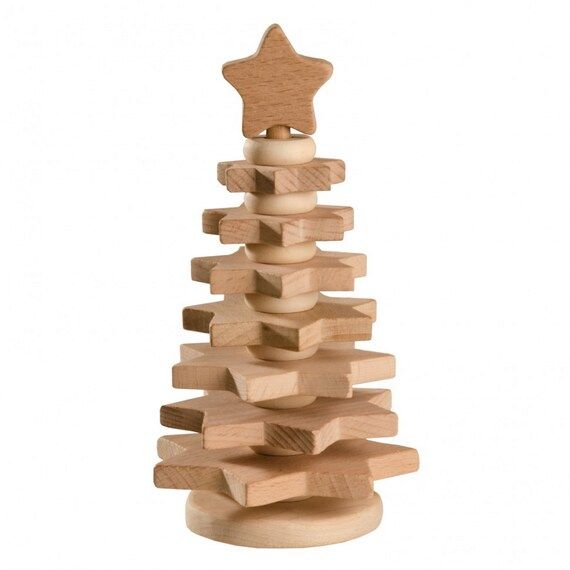 Unfinished Stacking toy Christmas tree baby toy | Etsy | Etsy (US)