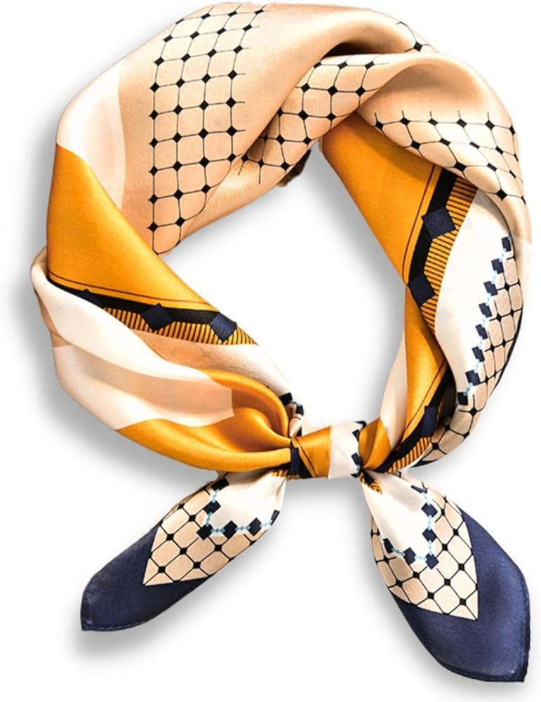 PoeticEHome 100% Mulberry Silk Neck Scarf 21"x21" Small Square Scarfs for Women Gift Packed | Amazon (US)