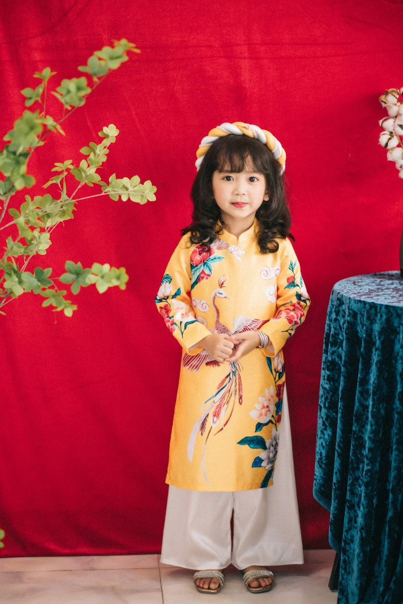 Vietnamese Traditional Long Dress for Girls Vietnamese Ao Dai - Etsy | Etsy (US)