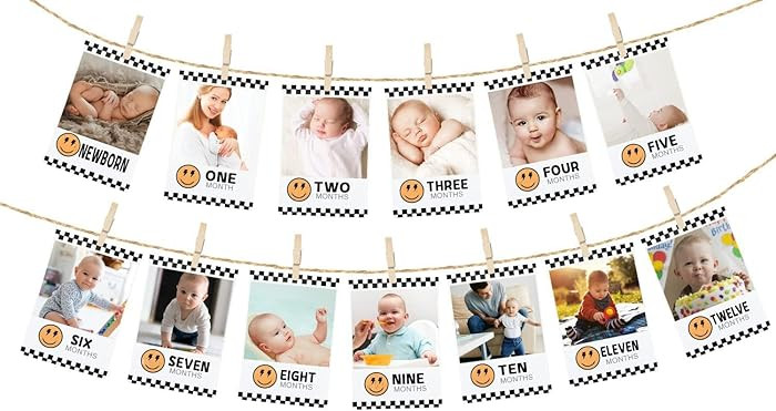 One Happy Dude Baby First Birthday Photo Banner for Newborn to 12 Months Photograph Bunting 1st B... | Amazon (US)