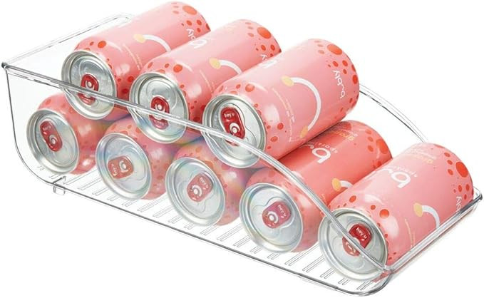 mDesign Large Plastic Pop/Soda Can Dispenser Storage Organizer Bin for Kitchen Pantry, Countertop... | Amazon (US)