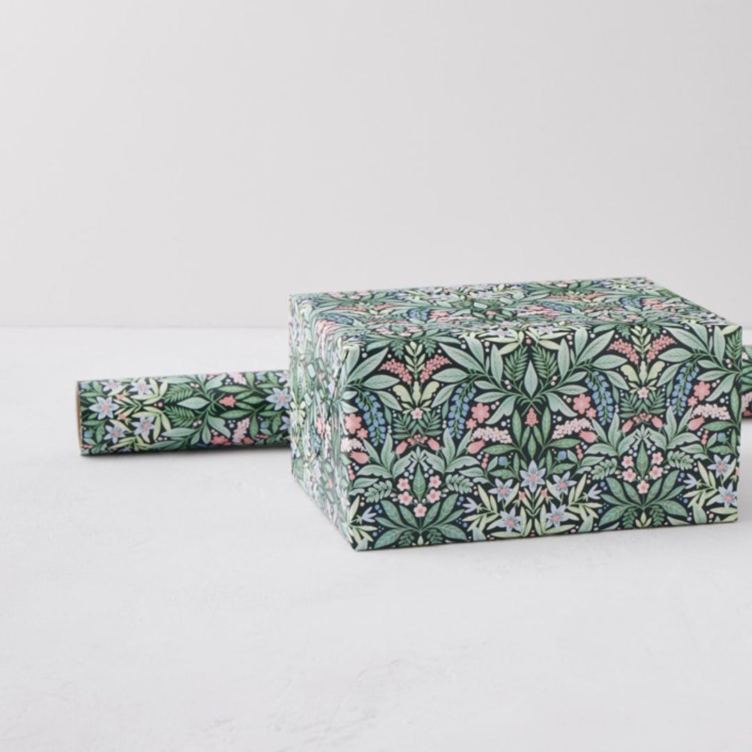 "Floral Texture" - Customizable Wrapping Paper in Purple, Pink or Green by Kristen Smith. | Minted