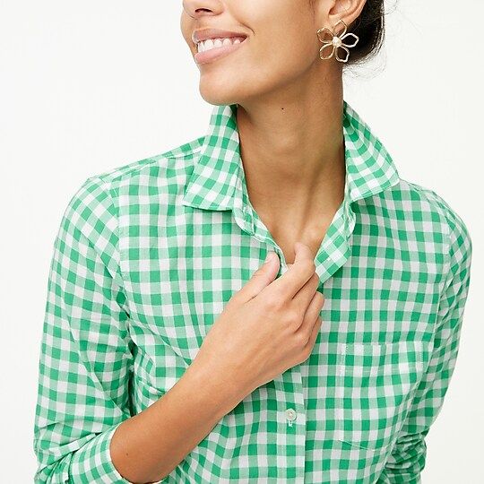 Gingham lightweight cotton shirt in signature fit | J.Crew Factory
