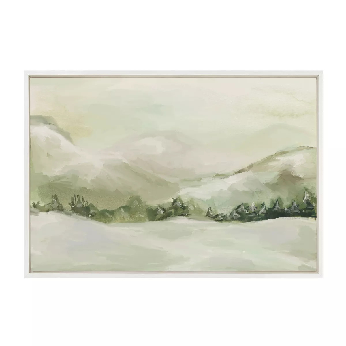 Kate & Laurel All Things Decor 23"x33" Sylvie Winter Landscape 3 Framed Canvas Wall Art by Annie ... | Target