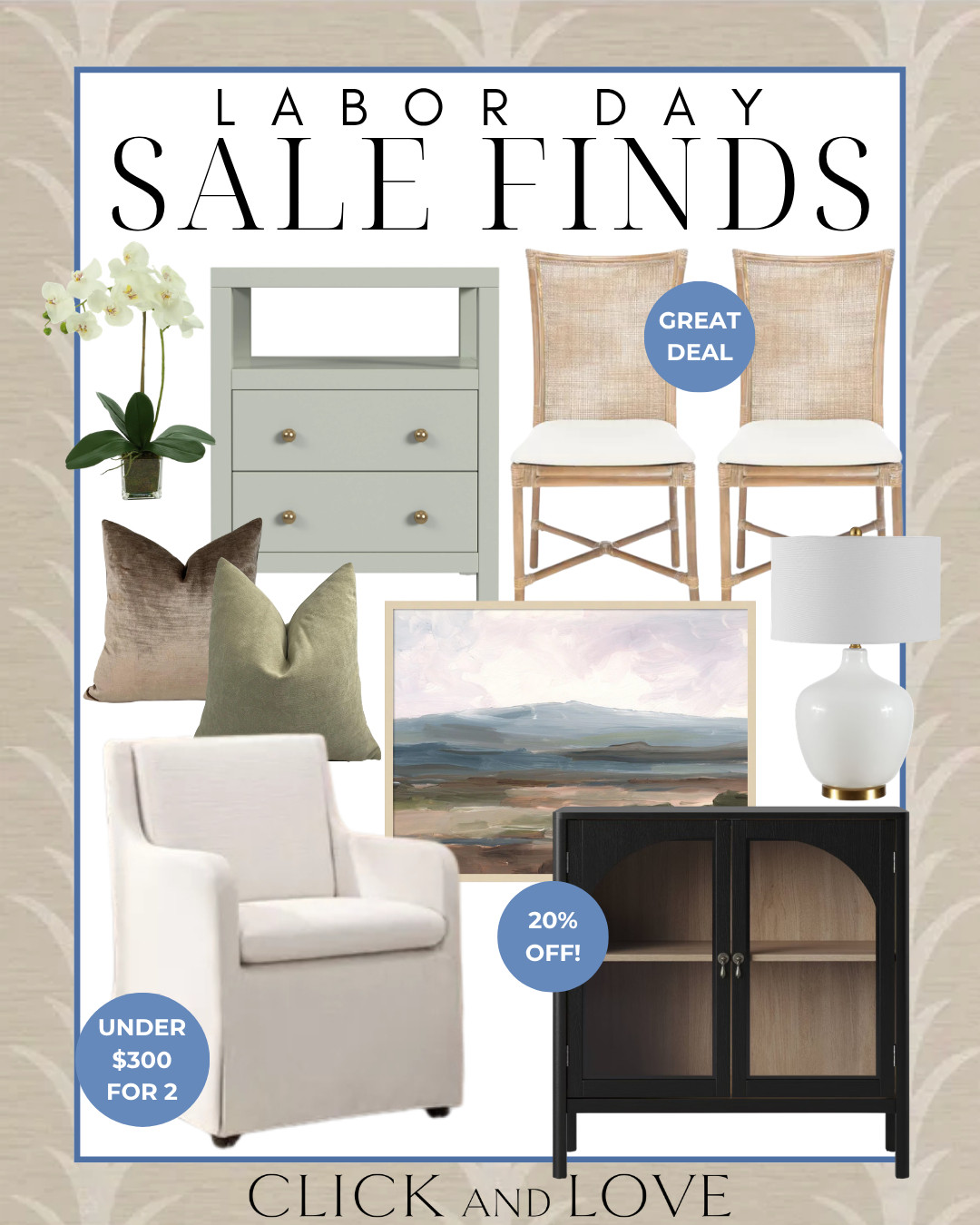 Labor Day furniture and home decor sale finds from retailers you love!

modern home decor, traditional home decor, interior design, look for less, cabinet, ottoman, bench, nesting table, budget friendly furniture, Sale finds, sale, sale alert, iving room, bedroom, guest room, dining room, entryway, seating area, family room, Modern home decor, traditional home decor, budget friendly home decor, Interior design, shoppable inspiration, curated styling, beautiful spaces, classic home decor, bedroom styling, living room styling, style tip, dining room styling, look for less, designer inspired, affordable decor, faux orchid, accent table, side table, bedside table, wall art, artwork, landscape art, rug, runner, decorative bowl, lumbar pillow, pillow covers

#LTKHome #LTKSeasonal #LTKSaleAlert
