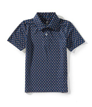 Little Boys Synthetic Football Print Short Sleeve Shirt | Dillard's