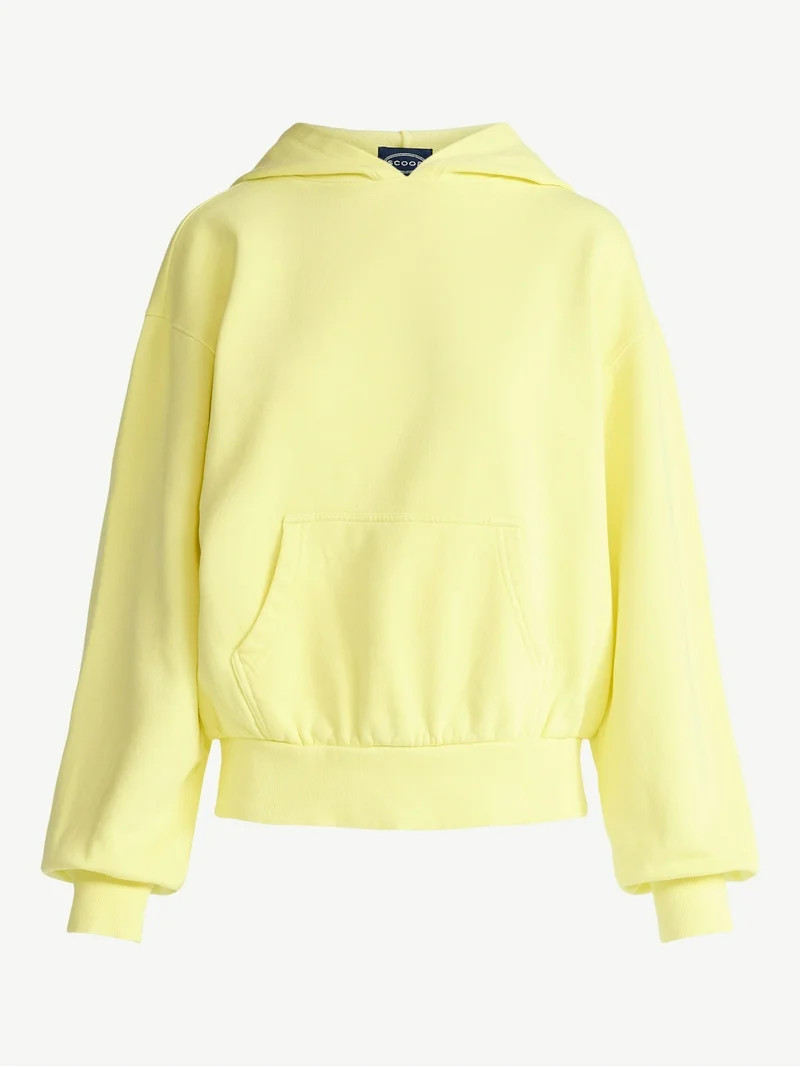 Scoop Women’s Mineral Washed Oversized Cropped Hoodie, Sizes XS-XXL | Walmart (US)