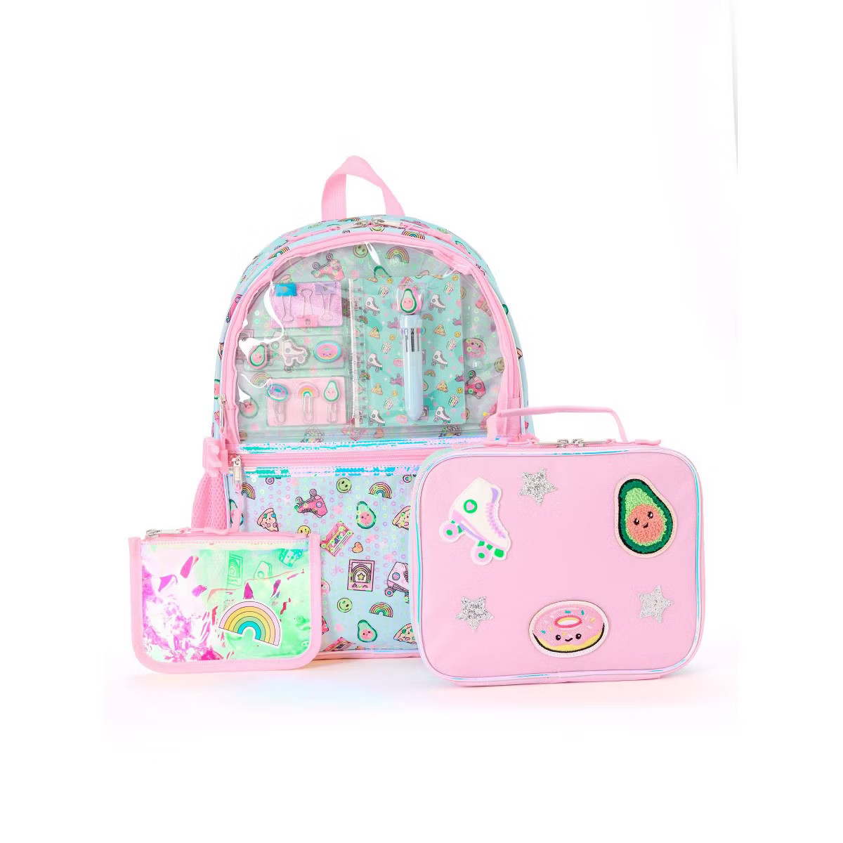 Locker Club Kids' 16L Kids Backpack with Clear Lunch Stationery | Target