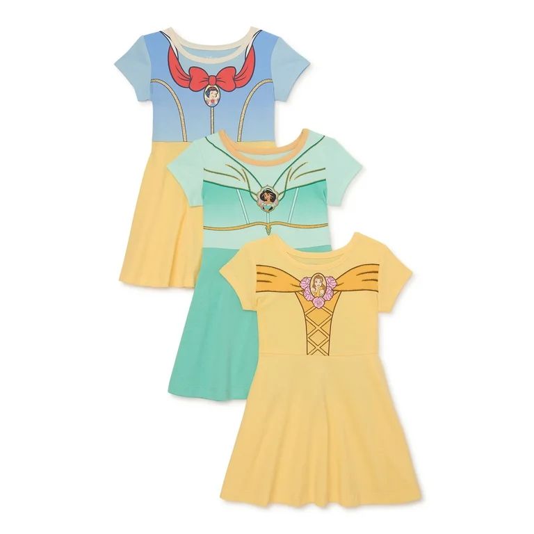 Disney Toddler Girls Princess Cosplay Dresses, 3-Pack, Sizes 12M-5T | Walmart (US)