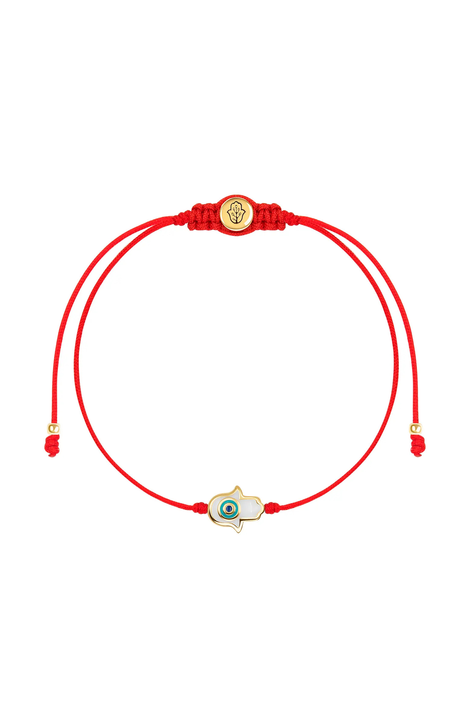 White Enamel Hamsa Women's Red String Adjustable Bracelet - Charismatic Personality | Nordstrom