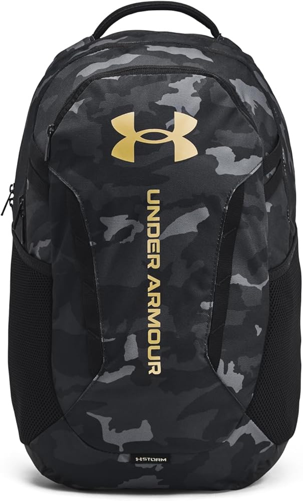 Under Armour Unisex-Adult Hustle 6.0 Backpack Black/Black Metallic Gold One Size Fits Most | Amazon (US)