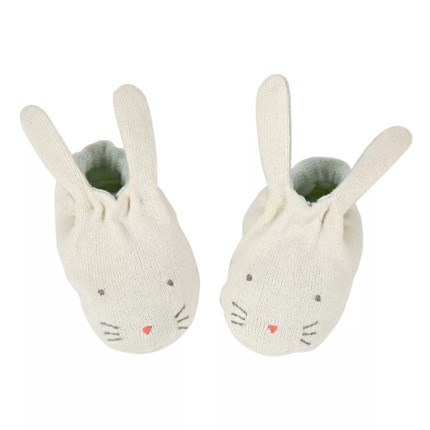 Click for more info about Meri Meri Mint Bunny Baby Booties (Pack of 1)