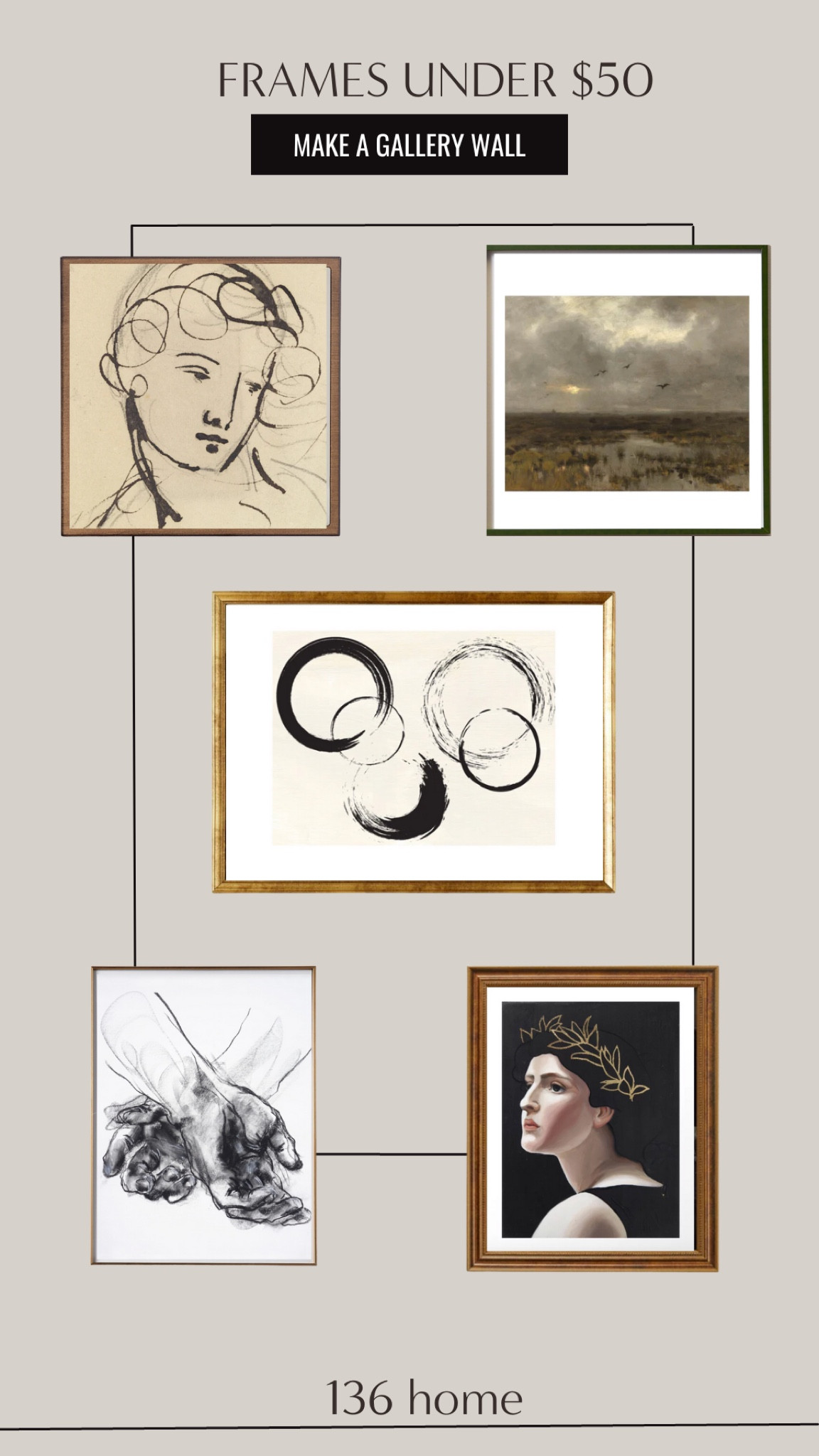 Frames Under $50- Make a Gallery Wall! #frames #gallerywall #homedecor #decor #under50 #artprints

#LTKstyletip #LTKhome #LTKunder50