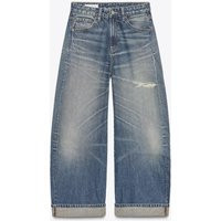 Zara - Trf Mid-Rise Ripped Baggy Folded Jeans - Women - Navy Blue - Women | Zara US