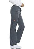 Dickies Women's Low Rise Straight Leg Drawstring Pant, Lt. Pewter, Medium Petite | Amazon (US)