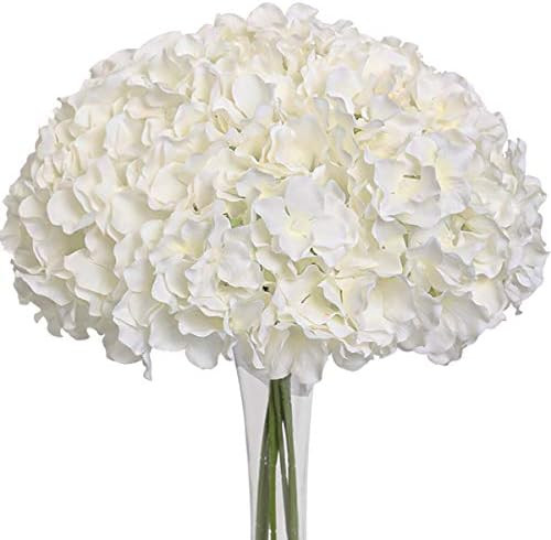 Nubry 12pcs Artificial Silk Hydrangea Flowers Heads with Stems in Bulk Fake Flowers for Wedding B... | Amazon (CA)