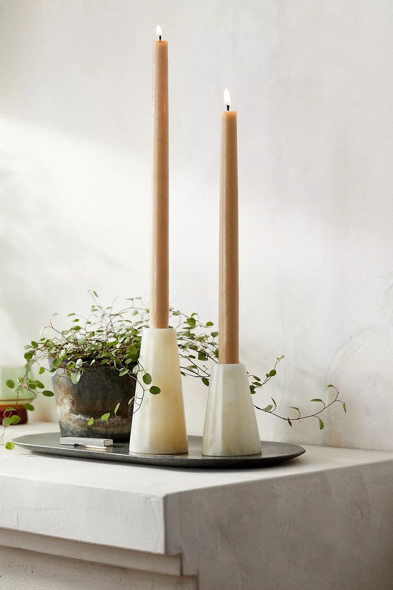 Green Onyx Taper Candle Holder | Anthropologie (US)