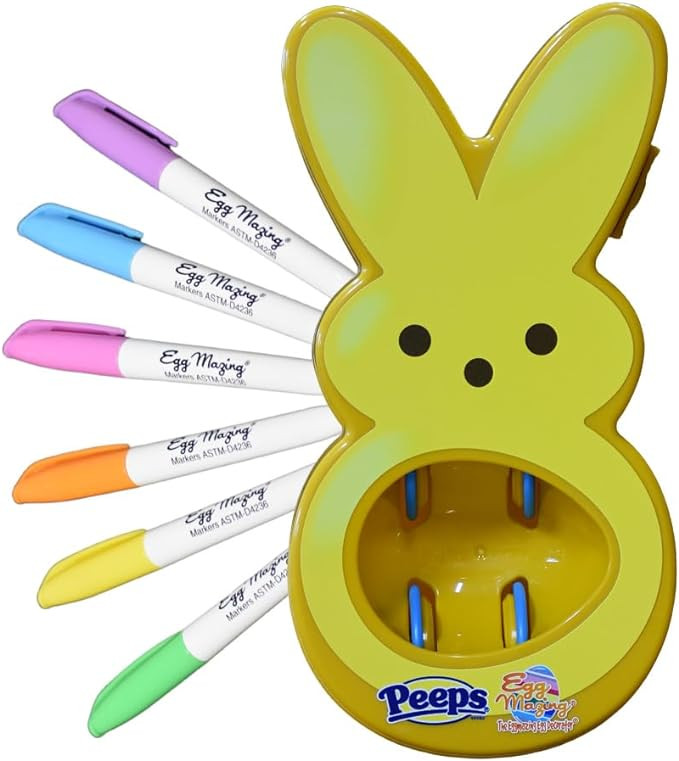 The Eggmazing Egg Decorator - Peeps Bunny - Arts and Craft Set Includes 6 Colorful Quick Drying, ... | Amazon (US)